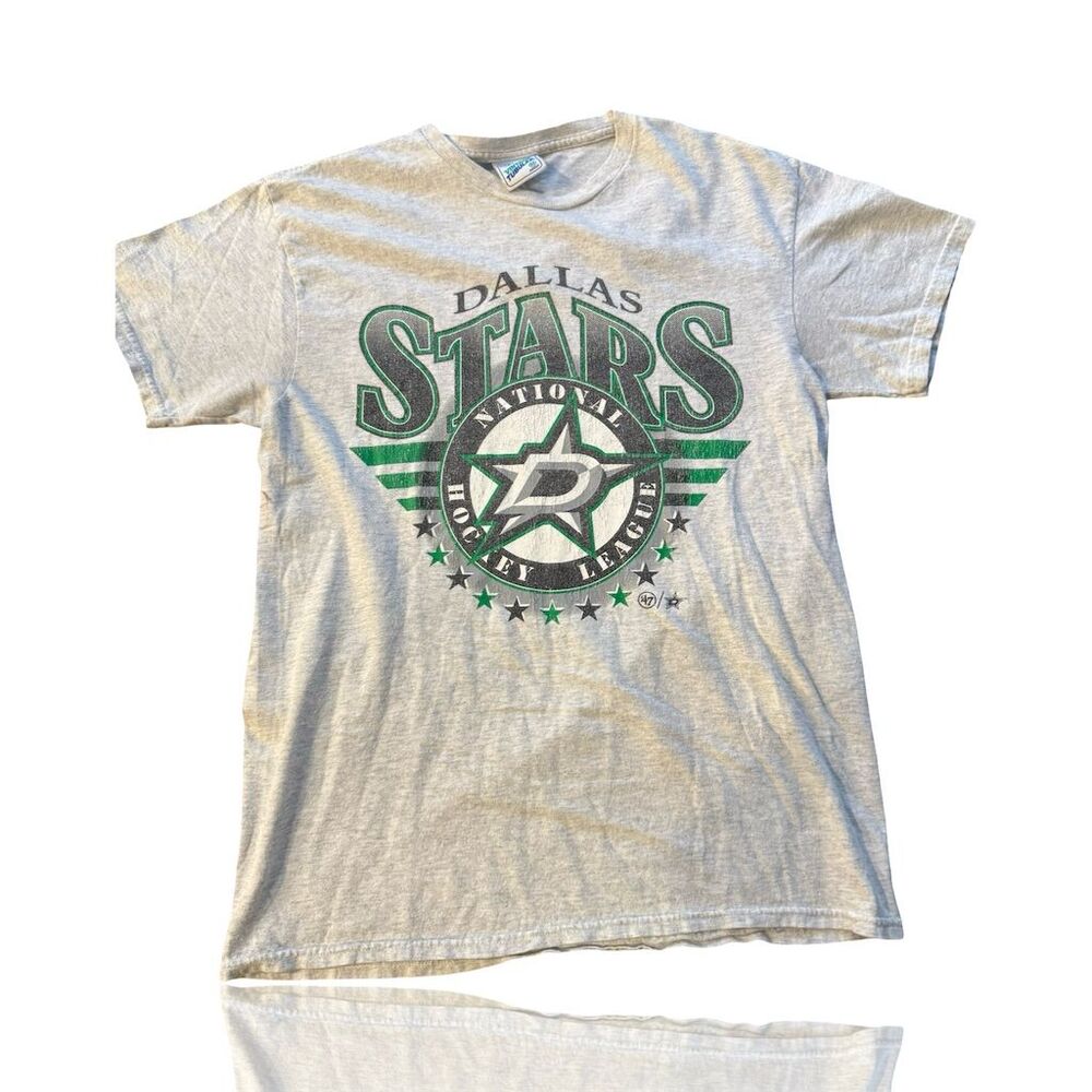Dallas Stars Men's Gray Graphic Tee by '47 Sports Apparel Size M